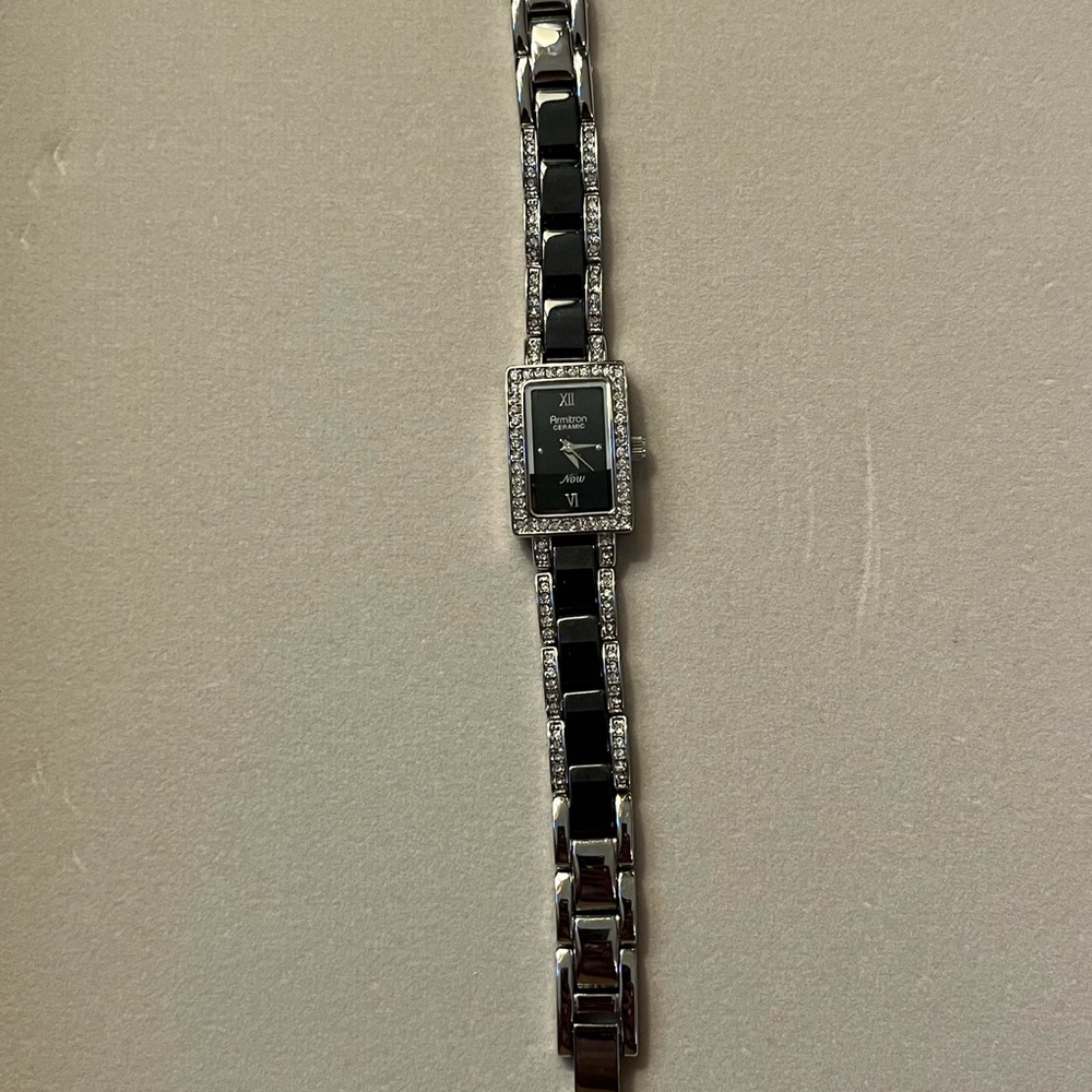 Elegant Black and Silver Watch